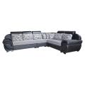 Sunrise Furniture Hs-55 L-Shape Wooden 6 Seater Sectional Sofa - Black. 