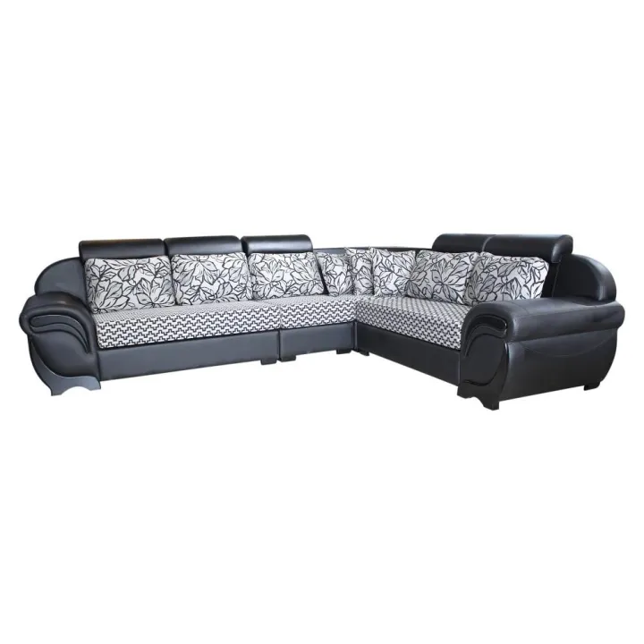 Sunrise%20Furniture%20Hs-55%20L-Shape%20Wooden%206%20Seater%20Sectional%20Sofa%20-%20Black%20-%20Image%203