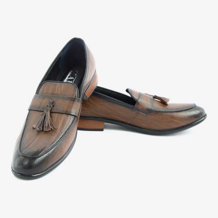 Men's Formal Shoes Slip On Shoes Leather Brown Shoes Men Dress