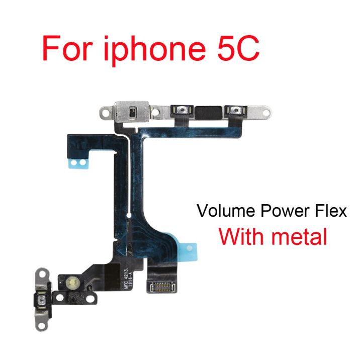 Power%20Flex%20Cable%20For%20iPhone%205G%205C%205S%20SE%206%206s%207%208%20Plus%207G%208G%206G%20Mute%20&%20Volume%20Button%20Switch%20Key%20Power%20Flex%20Cable%20With%20Metal%20Parts%20-%20Image%2010
