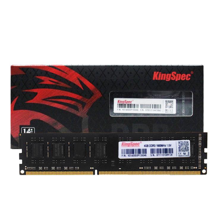 KingSpec  4GB DDR3 1600Mhz Desktop RAM with 1 Year Warranty