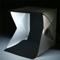 20*20cm Light Tent Mini Folding Studio Diffuse Soft Box Lightbox With LED Light Black White Photography Background Photo. 