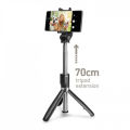 3 in 1 Extendable Selfie Stick with Wireless Remote and Tripod Stand 360° Rotation. 