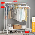 Double Big Stand Hanger Clothes Hanger, Double Rod Drying Rack  Portable Full Iron Body Easy To Install Dual Rod Clothes Rack. 