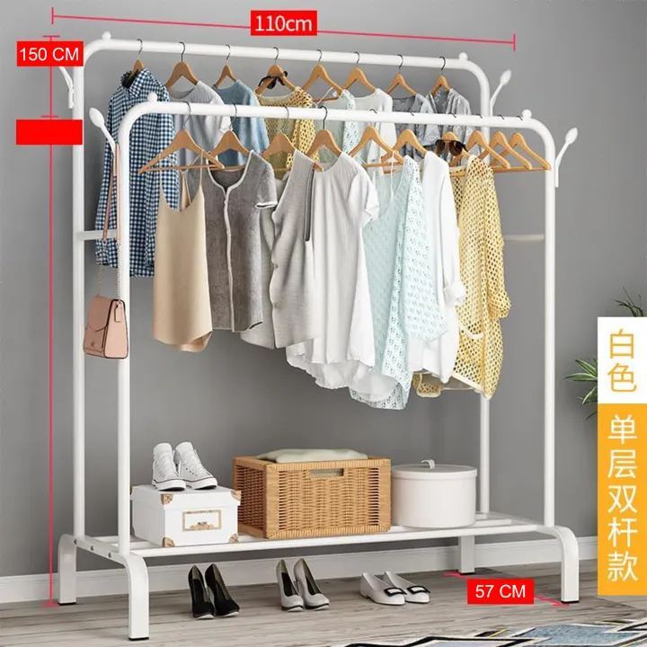 Double%20Big%20Stand%20Hanger%20Clothes%20Hanger,%20Double%20Rod%20Drying%20Rack%20%20Portable%20Full%20Iron%20Body%20Easy%20To%20Install%20Dual%20Rod%20Clothes%20Rack%20-%20Image%204
