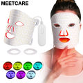 Original 7 Colors LED Facial Mask Light Therapy Silicone Photon Beauty Mask for Lift Face Anti Shrink Pore Skin Repair Whiten Oil Control. 