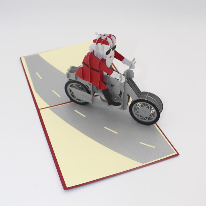 Christmas%20motorcycle%20elderly%20pop-up%20greeting%20card%20party%20card%20-%20Image%205