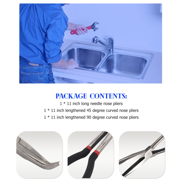 3X%2011%20inch%20EXTRA%20LONG%20NOSE%20PLIERS%20SET%20STRAIGHT%20&%20BENT%20TIP%20MECHANIC%20GRIP%20HAND%20TOOL%20-%20Image%203