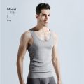 Vest Men's Pure Cotton Base Men's Loose I-Shaped Vest Sports Hurdle Fitness Summer Casual Sleeveless Inner Wear. 