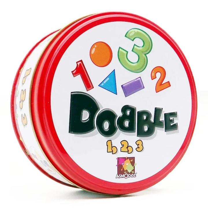 Dobble 123 Card Game Gruffalo Princess ABC English Go Camping Animals Sports Gift Christmas Party Family Playing Tin Box123