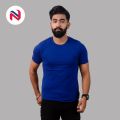 Nyptra Royal Blue Solid Premium Muscle Fit Plain Cotton T-Shirt For Men - Fashion | T-Shirts For Men | Men's Wear |. 