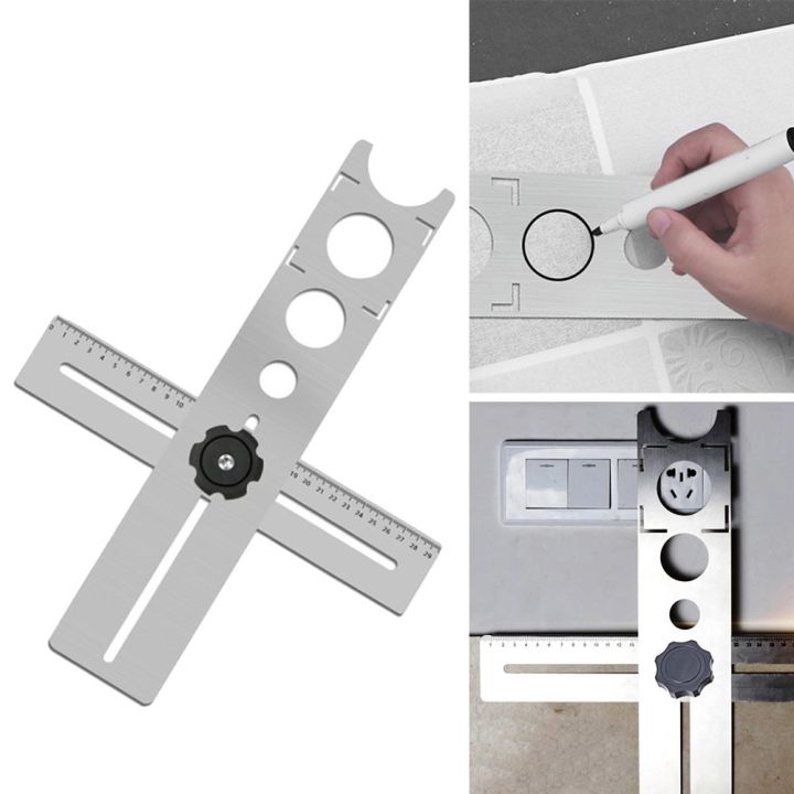 Professional Adjustable Universal Position Ruler Puncher Drilling Hole ...