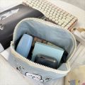 Portable Cartoon Embroidery Storage Bag Nylon Large Capacity Cosmetic Bag Ultralight Zipper Travel Toiletry Bag. 