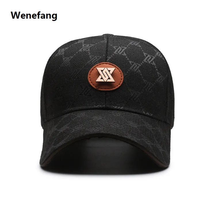 Wenefang%20Disan%20Sa%20Spring%20and%20Summer%20New%20All-over%20Printed%20Plaid%20Hat%20Women's%20Black%20Presbyopic%20Baseball%20Cap%20Men's%20Outdoor%20Sun%20Protection%20...%20-%20Image%203