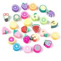 Polymer Clay 10Pcs Random Fruit Beads For Jewelry Making- 10Mm. 