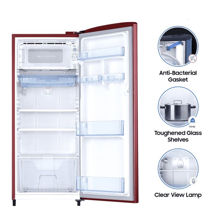Samsung%C2%A0%20RR20C20C2RH/IM%20192%20Litres%20Direct%20Cool%20Single%20Door%20Refrigerator%20Scarlet%20Red%20-%20Image%207