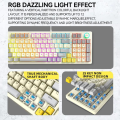 T-Wolf T50 97 Key RGB Backlit Wired Mechanical Keyboard with Multimedia Knob and Dynamic Backlit. 