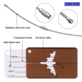 DISICHEN 【Must-Have Gadgets】 Reusable Metal Travel Luggage Tags Aluminium Suitcase Labels with Ropes Bag Tag Stainless Steel Loop Name ID Card for Suitcase. 