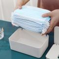 Mask storage box dustproof flip cover portable for home use. 