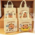 New Non-woven Capybara Tote Bag Reuse Shopping HandBag Cartoon Capybara Birthday Gift Bag Portable Capybara Print Canvas Bag. 