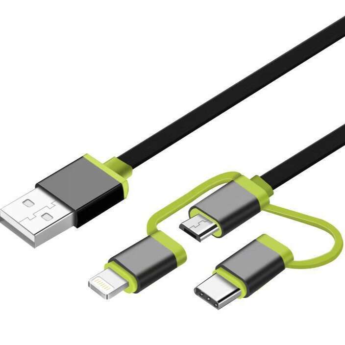 3-in-1 Data iPhone Android Apple Type-C Car Charger Fast Charging Cable