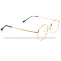 Blue Ray Cut UV Protected Round Eye Glass with Golden Frame for Mobile, Laptop, Computer, TV & Driving. 