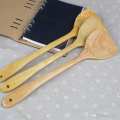Natural Bamboo Wooden Pancake Turner For Kitchen Healthy Cooking Utensils Non Stick Slice Long Handle. 