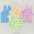 Baby Cotton Cartoon Print Inner Wear Sando Baniyan 2 Pcs Set. 