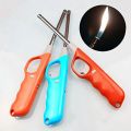 Adjustable Gun Shape And Refillable Steel Kitchen Gas Lighter Flame. 