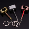 Marvel The Avengers Thor Hammer Metal Key Chain Keyring Men Women Key Holder Car Keychain Accessories Backpacks Gift. 