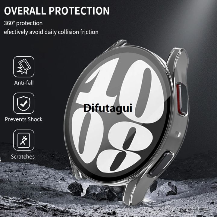 Difutagui%20Case%20for%20Samsung%20Galaxy%20Watch%207%2040mm%2044mm%20Women%20Men%20Samsung%20Smartwatch%20Luxury%206%2044mm%2040mm%20Glass%20Screen%20Protector%20Plastic%20Scratch%20Resistant%20Cover%20-%20Image%202