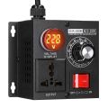 AC220V 5000W Stepless Voltage Regulator Portable Variable Monophase Voltage Controller Temperature Speed Light Adjuster. 