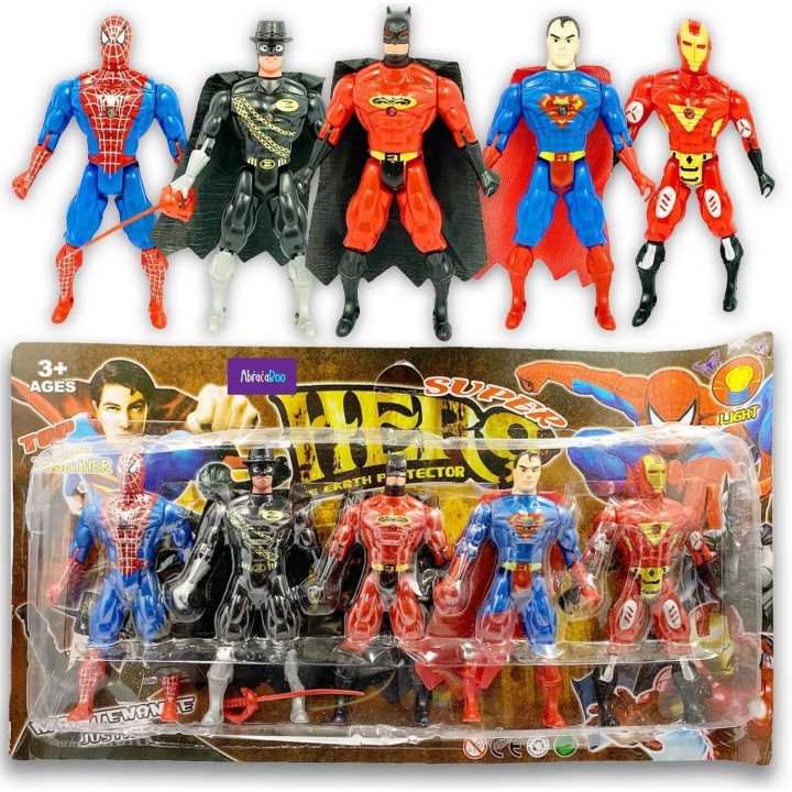 5 in 1 Big Size Marvel Avengers Superhero Set For Kids