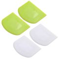 fasdaga 4 Pieces Dough Scraper Bowl Scraper Food-Safe Plastic Dough Cutter Flexible Plastic Scraper Practical Bench Scraper. 