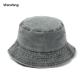 Wenefang Washed Denim Bucket Hat Wide Brim Cotton Fisherman Hat Summer Bargain price Panama Sun Hat Outdoor Beach Fishing Cap For Aldult Kids. 