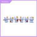 Mosbeha Feng Shui Lucky Cats 6/8pcs Lucky Cat Figurines Set for Wealth Fortune Miniature Kitten Resin Models for Desktop Gardening for Kids. 
