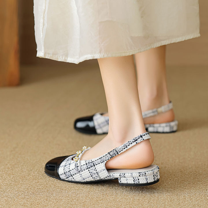 43%EF%BC%8DWork%20Shoes%20Fashion%20Low%20Casual%2020252024%20Summer%20Women's%20Outer%20Sandals%20Korean%20Style%20Women's%20Mules%20Heels%20Size%2041%20-%20Image%204