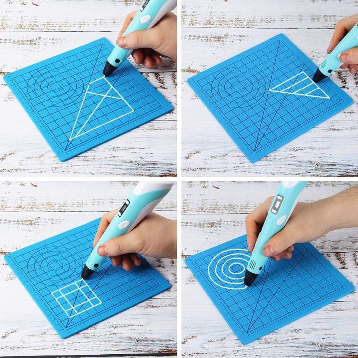 Durable%20Flexible%20Template%20Drawing%20Tools%203D%20Pen%20Mat%203D%20Printing%20Mat%203D%20Pen%20Stencils%20Silicone%20Pad%20-%20Image%204
