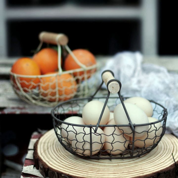 fasdaga%205X%20Wooden%20Handle%20Metal%20Retro%20Basket%20Portable%20Multi-Function%20Vegetable%20Fruit%20Egg%20Groceries%20Practical%20Storage%20Basket%20White%20-%20Image%205