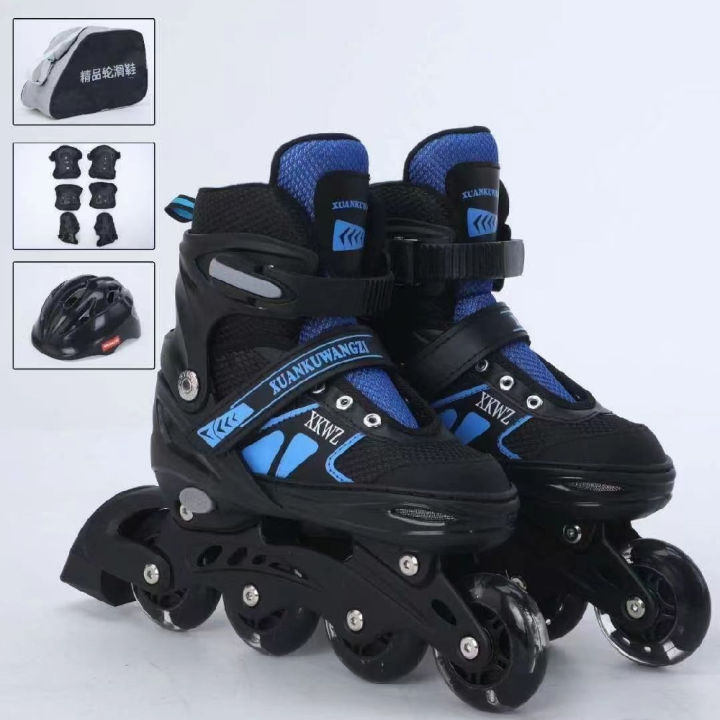 Adjustable%20Skate%20Shoes%20Flashing%20Light%20Up%20Roller%20Skate%204%20Rubber%20Wheels%20Skate%20Shoes%20Set%20-%20Image%206