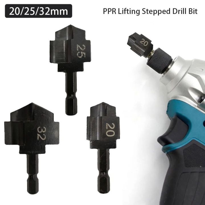 Stepped Rill 1/3Pcs New Water Pipe Expansion PPR Lifting Stepped Drill Bit Hexagon ...
