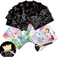 IS-Ho DIY Fairy Magic Scratch Art Pack for Kids-9 Sheets Double Sided Cute Design Rainbow Scratch Paper Card (Fairy) Artcards. 