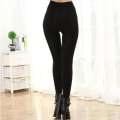 Thick Fleece Fur Lined Black Leggings. 
