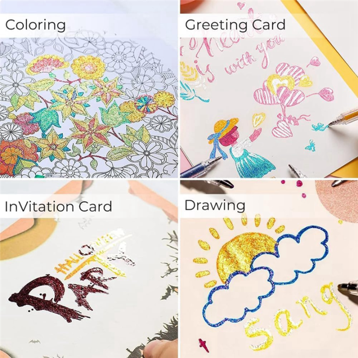 18%20PCS%20Flash%20Gel%20Pen%20Set%20Color%20Gel%20Pen%20Highlight%20Painting%20Notebook%20As%20Shown%20Plastic%20for%20Writing,%20Scrapbooking,%20Coloring%20and%20Greeting%20Cards.%20-%20Image%202