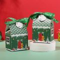 10Pcs New Kraft Paper Christmas Gift Box Xmas Ornament Tag Pendant Candy Bags House Shape Navidad Packaging Boxes New Year. 