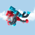 4PCS Cartoon Puzzle Suction Cup Parent-Child Interactive Decompression Toy with Light. 