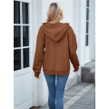 Women's Hoodies Brown XL. 