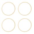 4X Dream Bamboo Rings,Wooden Circle Round Catcher DIY Hoop for Flower Wreath House Garden Plant Decor 20.5cm. 