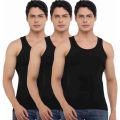 Dollar Bigboss Sleeveless Antibacterial Men'S Black Cotton Vest Pack Of 3 - Fashion | Innerwear | Vest For Men. 