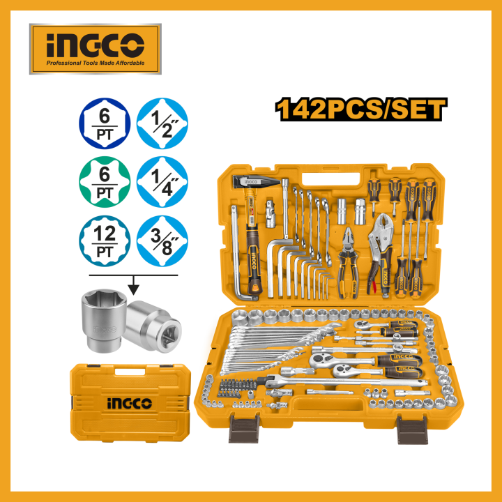 INGCO 142 Pcs Combination Tools Set HKTHP21421